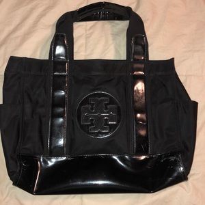 Black Nylon Tory Burch Tote